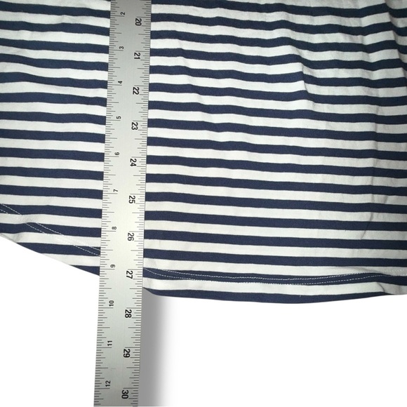 LULULEMON Love V-Neck - 14 Narrow Bold Stripe Club Blue/White - Picture 10 of 12